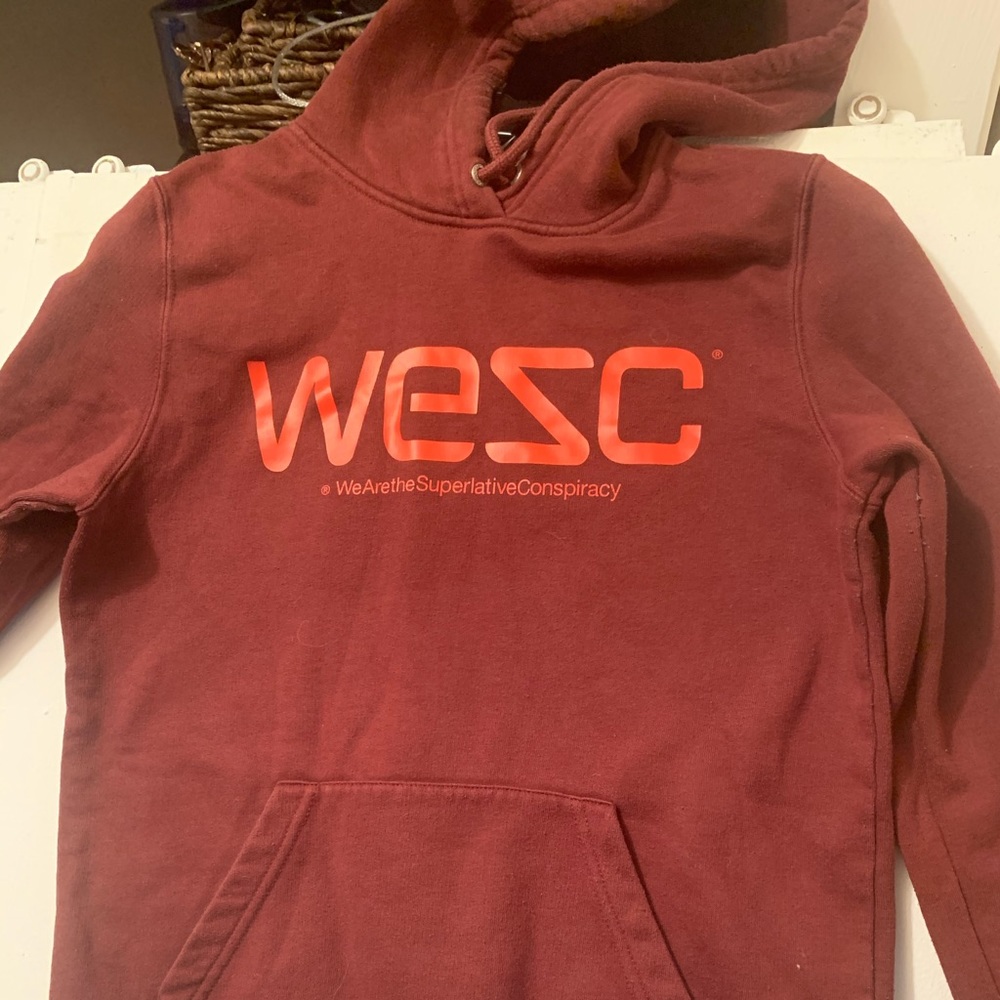 Wesc hoodie burgundy sz s